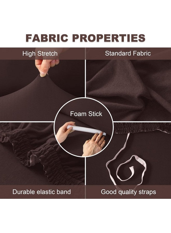 لوكزر غطاء أريكة لوكزر العالمي المكون من 4 مقاعد مع 2 كيس وسادة 140 جرام لكل متر مربع، غطاء مرن كبير لحماية الأريكة قابل للتمدد (بني سادة/230-300 سم) SC-031-04 - Image 3