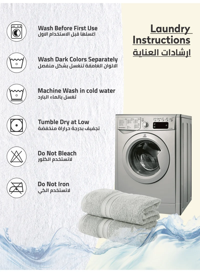 Donetella Premium 100 % Combed Cotton 2-Pcs Bath Towel Set (70 X 140 CM) 600 GSM Large Towel, Highly Absorbent, Quick Dry,Best Towel for Bathroom, Spa And Hotel