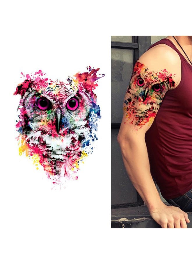 Glaryyears - Glaryyears Watercolor Animal Temporary Tattoos for Women Adults, 5 Pack Large Big Fake Creative Tattoo Stickers, Perfectly on Body, Rock Art, Tumblers, Smooth Surfaces - Image 1