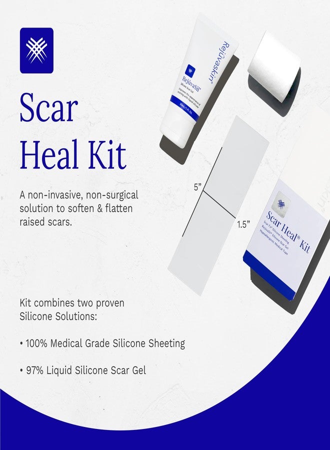 Rejuvaskin Scar Fx Silicone Sheeting, 1.5 Inch x 5 Inches Silicone Tape for Small to Medium Surgical Scars, 1 Sheet, Soften, Flatten & Reduce the Appearance of Scars - Image 2
