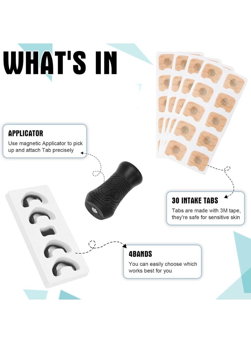 Generic -Nasal Breathing Support Kit – 30 Double Piece Set (30-Day supply, Black) | Anti-Snoring Airflow Strips with 4 Sizes for Custom Fit | Comfortable, Skin-Friendly, Sweat-Resistant Design  - Image 2