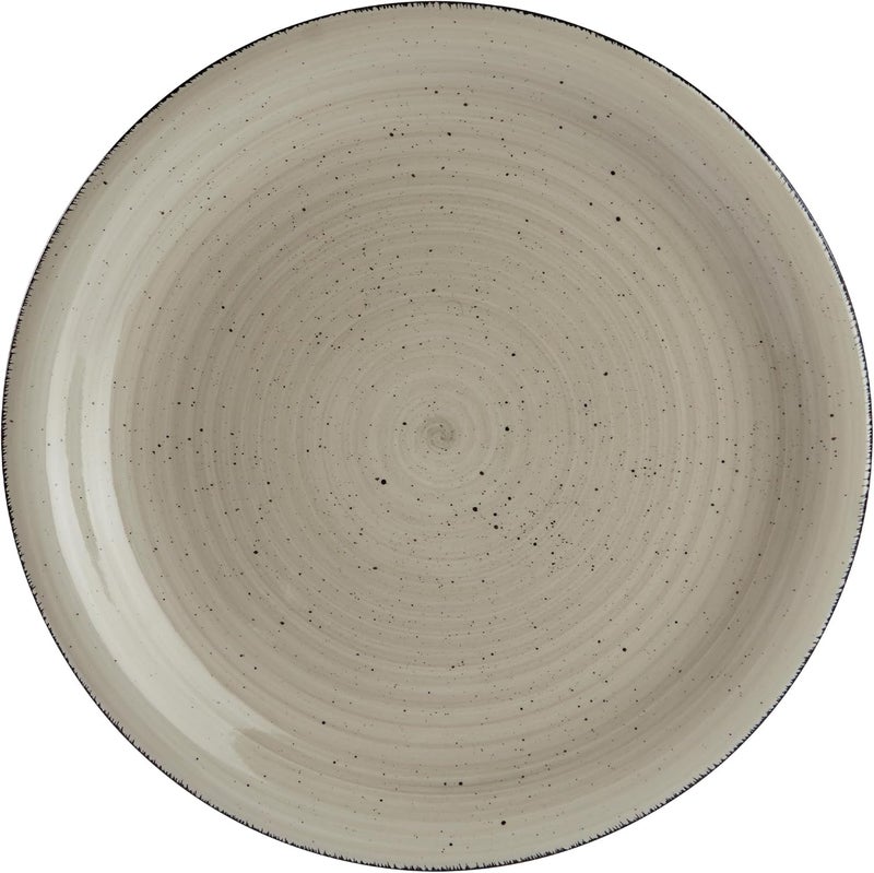 Safdie طقم أطباق عشاء من الخزف لـ 4 أشخاص أطباق وأوعية آمنة للاستخدام في الميكروويف أطباق مطبخ باللون الكريمي والرمادي - Image 2