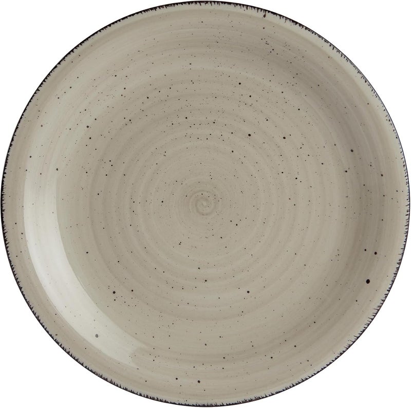 Safdie طقم أطباق عشاء من الخزف لـ 4 أشخاص أطباق وأوعية آمنة للاستخدام في الميكروويف أطباق مطبخ باللون الكريمي والرمادي - Image 4