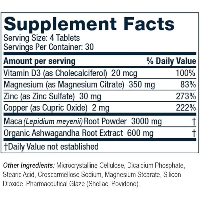 Roman دعم التستوستيرون للرجال | مكمل غذائي يومي مع الأشواغاندا لدعم مستويات التستوستيرون الصحية والمغنيسيوم لتعزيز صحة العضلات | (120 قرص) - Image 2