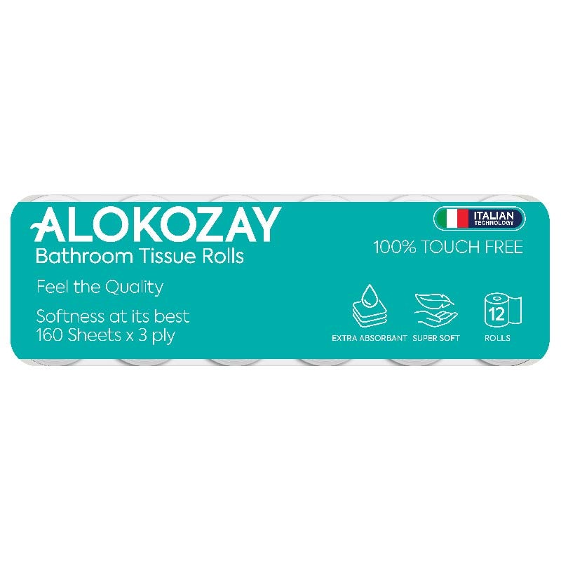 3 Ply Bathroom Tissues Super Soft 160 Sheets 12 Toilet Rolls