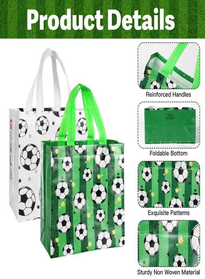 Sociaooil Soccer Gift Bags, 8Pcs Soccer Party Favor Bags for Gifts, Reusable Non-Woven Tote Bag with Handles Treat Snack Goodie Bag for Sports Theme Holiday Events Team Birthday Party Favor Supplies - Image 5