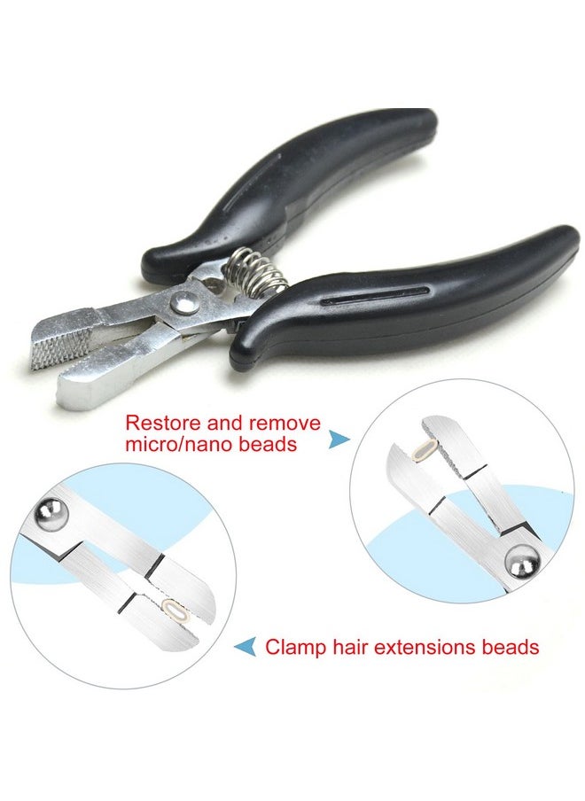 BLUPLE - Fusion Bond Crusher Tool For Keratin Hair Extensions Pliers For Micro Rings Beads, Black Hair Extensions Opener And Removal Tool, Professional Hair Extension Tool (1Pc Black) - Image 1