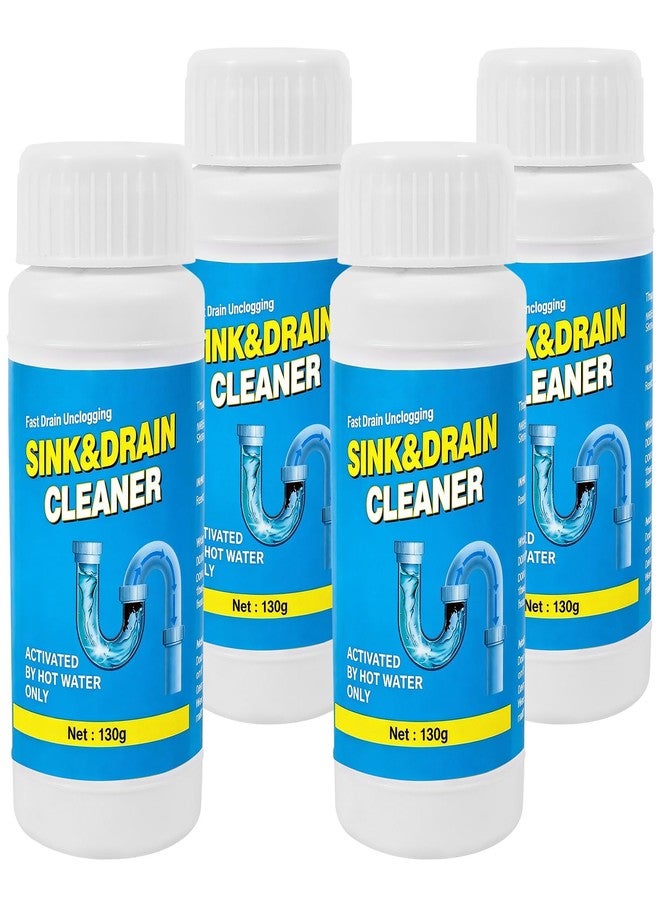 MineeCozee Drain Cleaner Sink Clog Remover: Powerful Foam Powder Unclogger for Kitchen and Bathroom Pipes - Fast Hair Cleaning Solution for Shower Drains (4 Pack) - Image 1