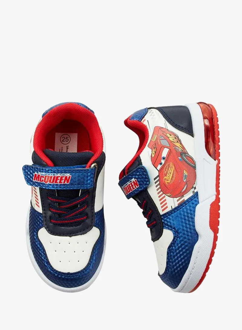 ديزني Boys Cars Print Light-Up Ankle School Sneakers