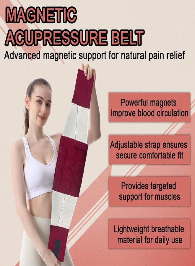 Global Impex Magnetic Back and Belly Support Belt with 12 Powerful Magnets, Adjustable Lumbar Waist Support for Pain Relief, Acupressure Therapy Slimming Belt for Men and Women - Image 3