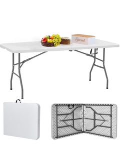 Generic Foldable Table Outdoor Folding Table Portable Camping Table for Outdoor BBQ Picnic Beach Camping Backyard 180 x70 x74 Centimeter  - Image 1