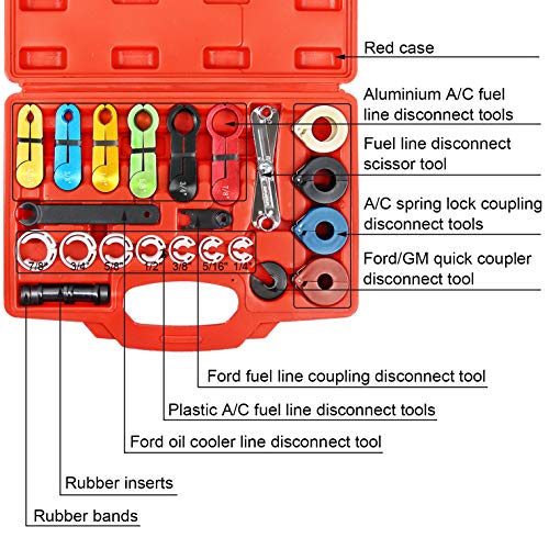YSTOOL Master Quick Disconnect Tools 22PCS Kit for Automotive AC Line Fuel Hose and Transmission Oil Cooler Tube to Repair Fuel Pump Fuel Filter, Compatible with GM Ford Dodge Mazda and Chrysler - Image 2