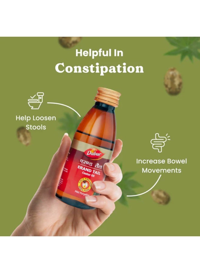 Dabur Erand Tail (Castor Oil) 50ml – Ayurvedic Mild Purgative for Constipation - Image 5