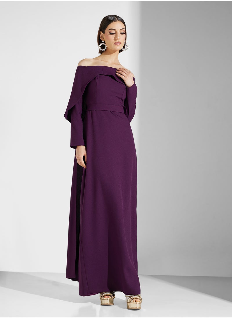 Off shoulder layered maxi dress - pzsku/ZA0C1929FFC4169B35F6BZ/45/_/1738302428/fd951efd-ba38-486a-ab47-7c9837147e12