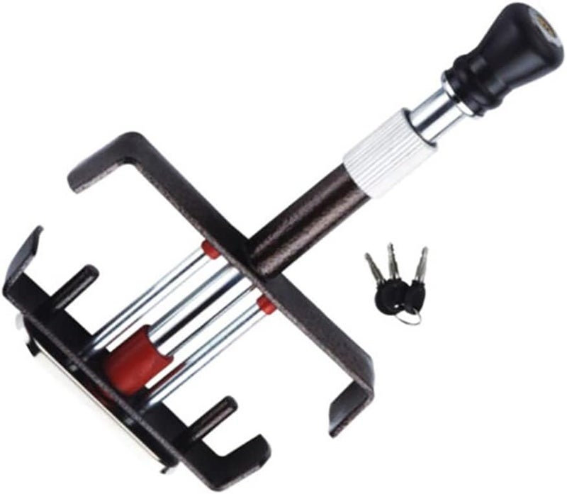woobles Car Lock,  Anti-Theft Retractable Car Clutch Pedal Lock Universal Metal Brake Pedal Lock Steel Brake Pedal Lock with 3 Keys Suitable for Most Cars, Trucks and Vans - Image 5