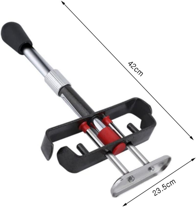woobles Car Lock,  Anti-Theft Retractable Car Clutch Pedal Lock Universal Metal Brake Pedal Lock Steel Brake Pedal Lock with 3 Keys Suitable for Most Cars, Trucks and Vans - Image 2