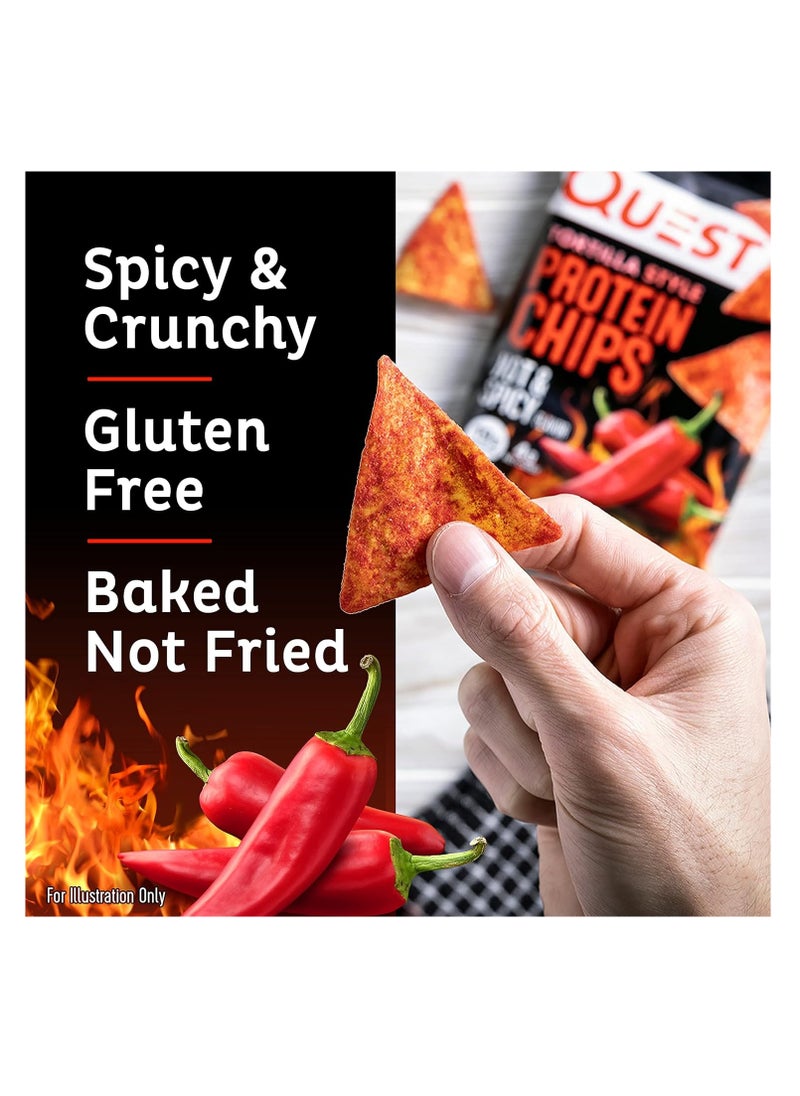 QUEST NUTRITION - Quest Tortilla Chips Hot And Spicy, 32G, Pack Of 8 - Image 1