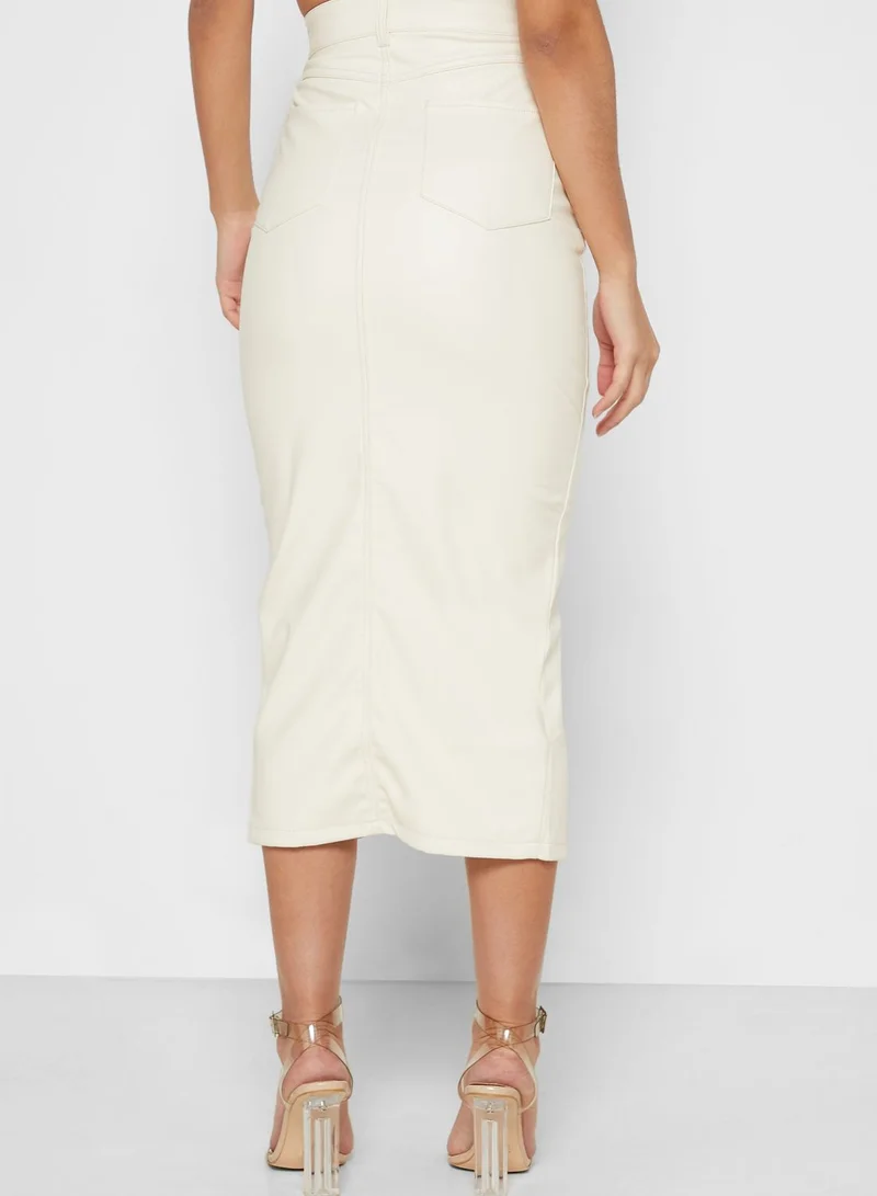 Missguided Front Split Skirt