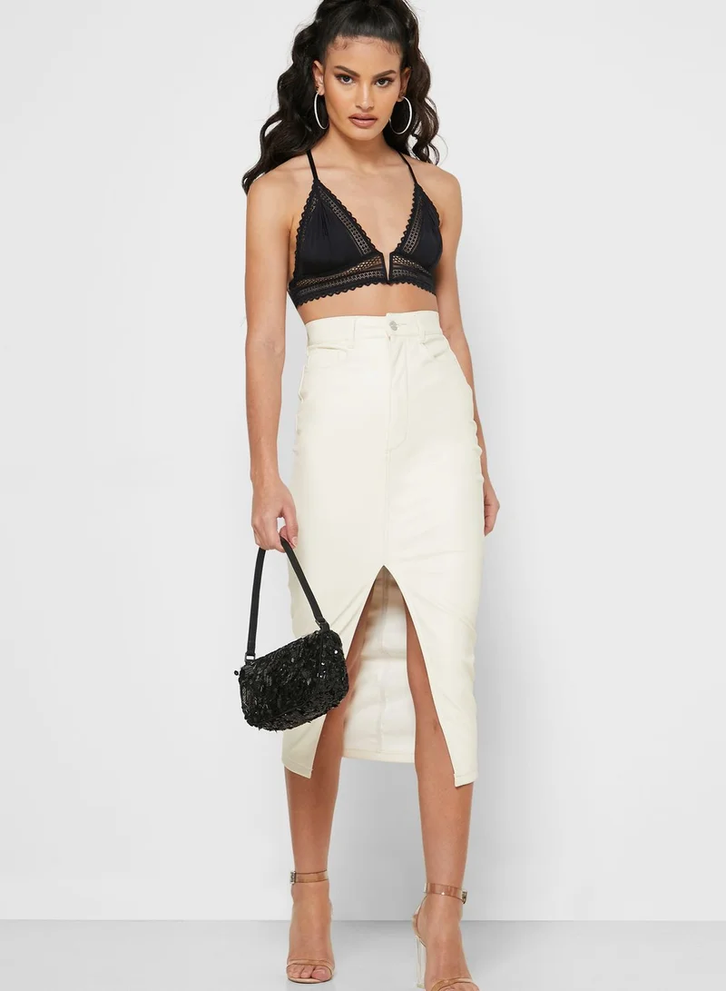 Missguided Front Split Skirt