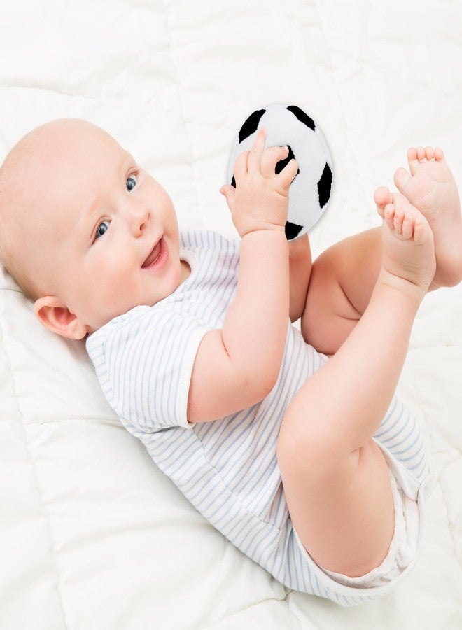 June Garden 3" My First Soccer Ball - Plush Baby Rattle Toy - Safe Soft Sports Toy for Infants Boys and Girls - Image 2