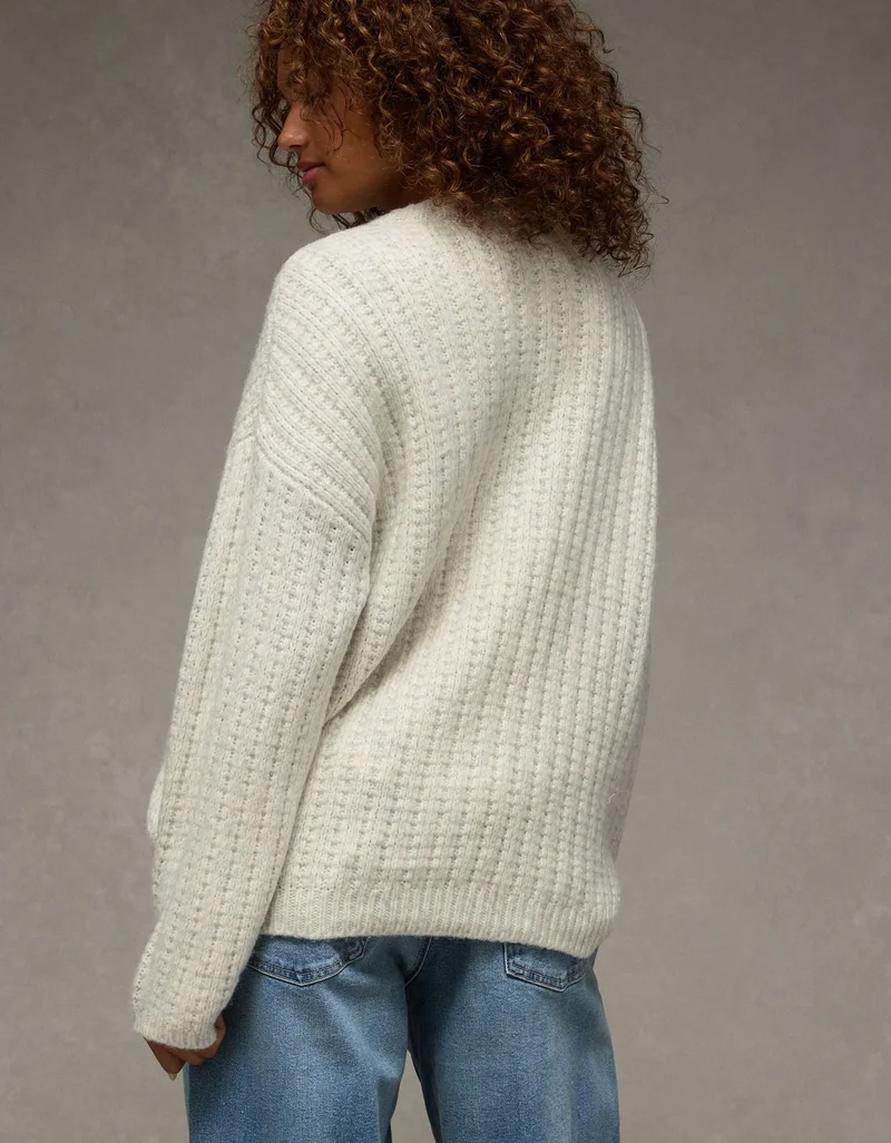 American Eagle AE Oversized Waffle Sweater