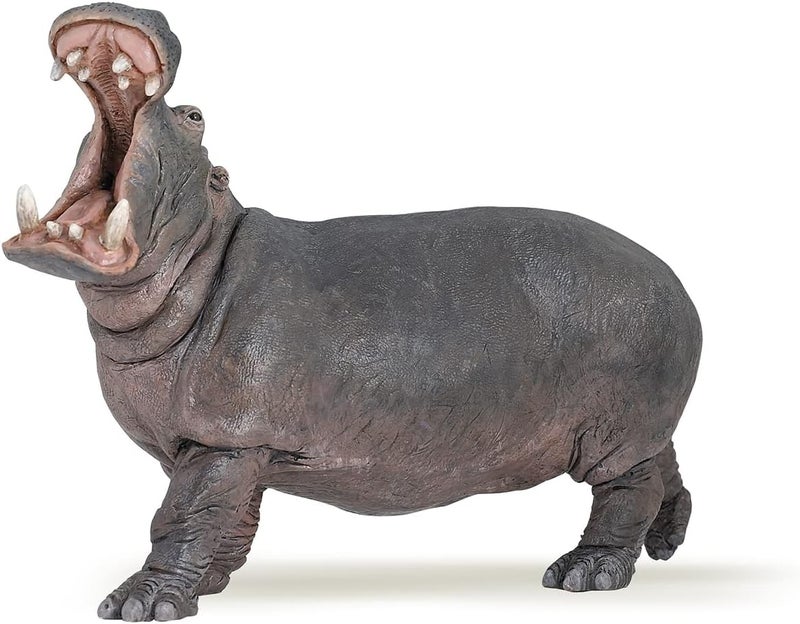 Papo Hand-Painted Hippopotamus Toy Figure - Realistic Animal Figurine for Imaginative Play - Image 1