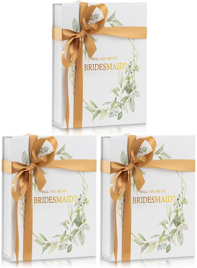Your Perfect Day Bridesmaid Proposal Box - Cardboard Magnetic Wedding Party Gift Boxes for Bridesmaids - Stickers, Ribbon, Crinkle Paper - Set of 3 Bridesmaid Boxes - Image 1