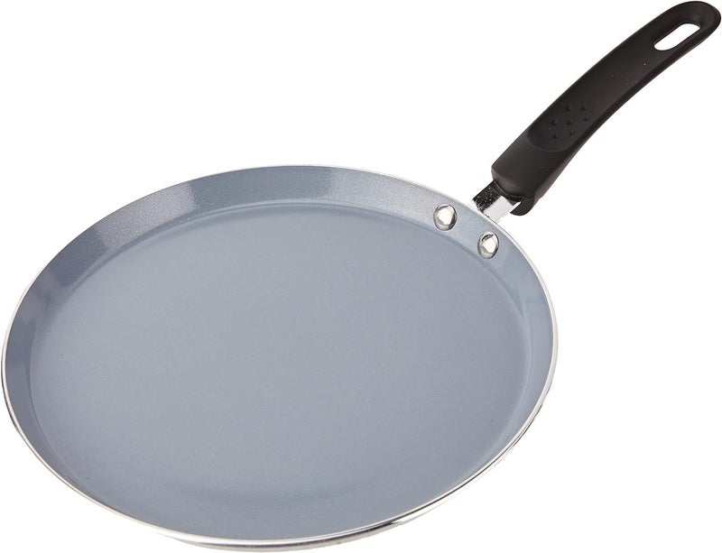 MasterClass MCCPCER24 Eco Induction Crepe  Pancake Pan with Healthier Chemical Non Stick Aluminium  Iron Black  Blue 24 cm