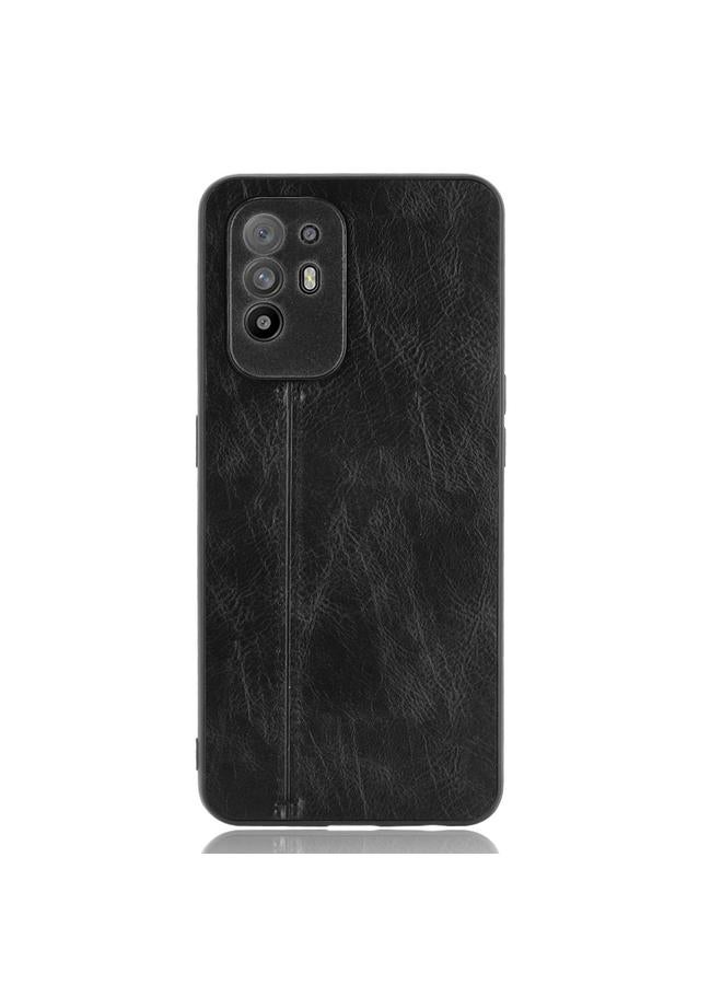 S-TOP Case For OPPO A94 5G / F19 Pro+ 5G Shockproof Sewing Cow Skin Texture PC + PU + TPU Case - Image 2