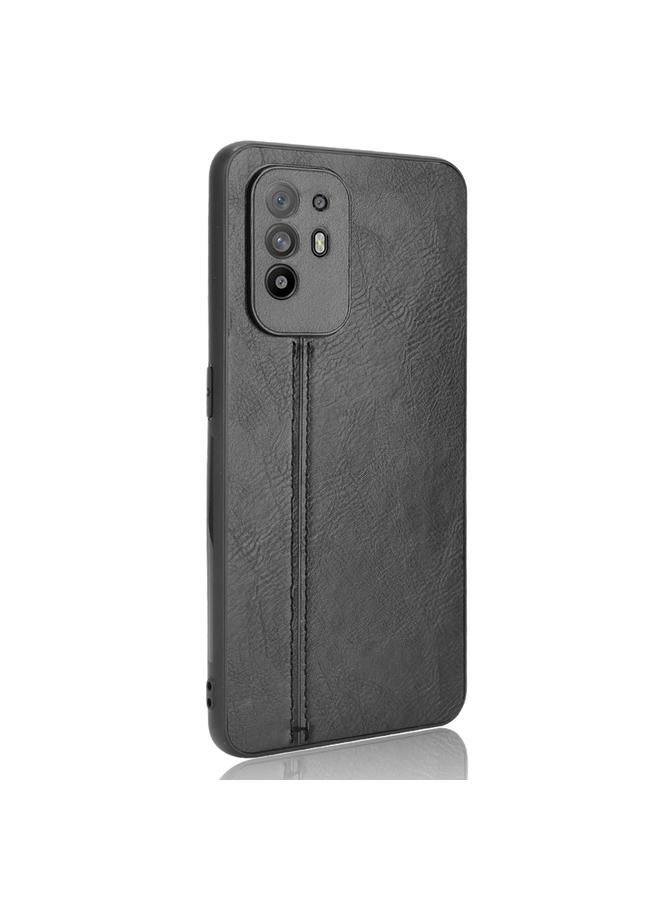 S-TOP Case For OPPO A94 5G / F19 Pro+ 5G Shockproof Sewing Cow Skin Texture PC + PU + TPU Case - Image 3