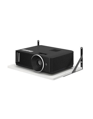 AREAJD Black White Small Mini Projector Shelf for Wall Cable Box Router ShelfFloating Projector Mount Holder Stand Accessories - Image 1