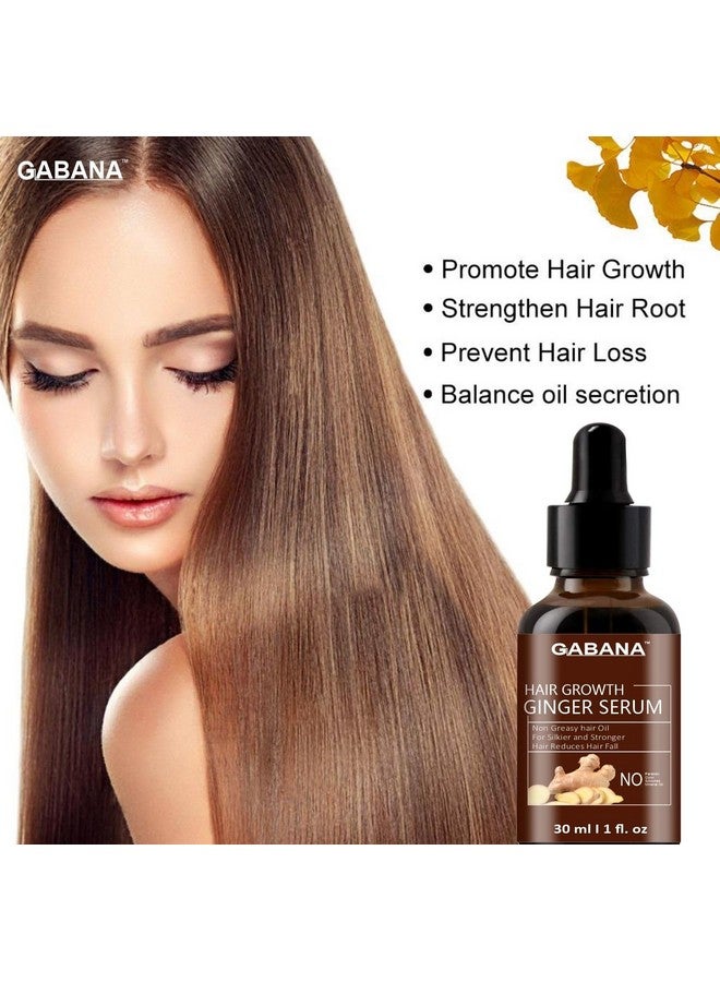GABANA Anti Aging Face Serum and Hair Growth Ginger Serum and Nail Strong & Repair Serum and Foot Repair Oil for Men and Women (Set of 4, Each 30ml)|serum for Glowing Skin Serum for Hair Growth| - Image 3