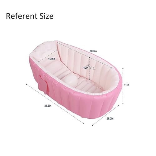 BAGILO Inflatable Baby Bath Tub with Air Pump for 6 to 36 Months Portable Air-Filled Bathtub Mini Swimming Pool for Kids Foldable Swimming Tub for Indoor & Outdoor Uses - Image 4