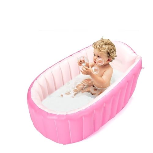 BAGILO Inflatable Baby Bath Tub with Air Pump for 6 to 36 Months Portable Air-Filled Bathtub Mini Swimming Pool for Kids Foldable Swimming Tub for Indoor & Outdoor Uses - Image 1