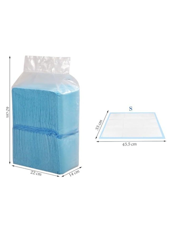 أن ان سي بيتس وسادات بول للكلاب للاستخدام مرة واحدة، 5 طبقات سميكة عالية الامتصاص للتدريب على استخدام المرحاض للكلاب بتصميم مانع للتسرب، وسادات تدريب للحيوانات الأليفة للكلاب والقطط والحيوانات الأليفة الصغيرة الأخرى (100 قطعة) أزرق - Image 2