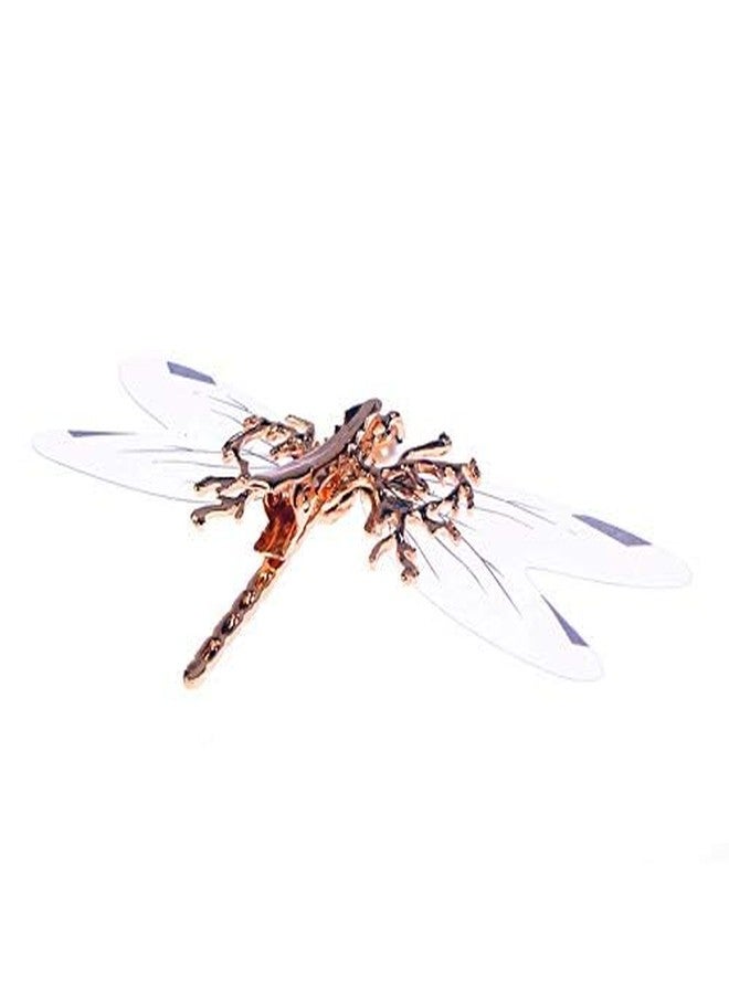 canjoyn 3 Pcs Baroque Fancy Gold Tone Alligator Hair Clips Dragonfly Starfish Hair Clips Bridal Pearl Prom Hair Pins Wedding Hair Barrette Accessories Jewel Hair Pin for Women Girls (Dragonfly-A) - Image 4