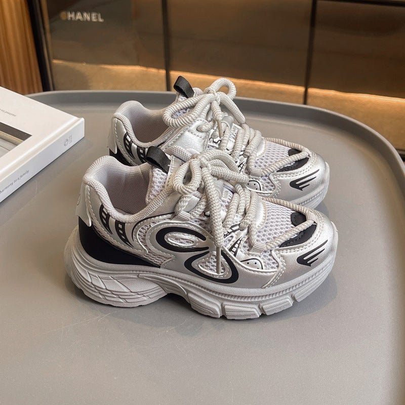 Children'S Sports Shoes 2025 Spring & Fall New Popular Fashion Internet Celebrity Soft Sole Dad Casual And Comfortable Sports Shoes Trend - Image 4