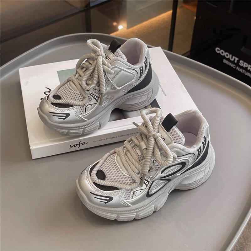 Children'S Sports Shoes 2025 Spring & Fall New Popular Fashion Internet Celebrity Soft Sole Dad Casual And Comfortable Sports Shoes Trend - Image 1