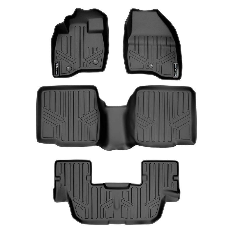 MAX LINER Custom Fit Floor Mats 3 Row Set Black for 2017-2019 Ford Explorer