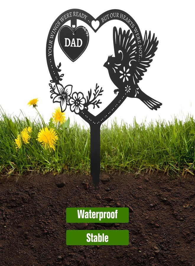 Calibron Sympathy Gifts for Loss of Dad Garden Stakes, Memorial Metal Grave Marker for Cemetery, Memorial Gifts for Loss of Father Garden Grave Decorations for Cemetery Outdoors Yard Decor - Image 4
