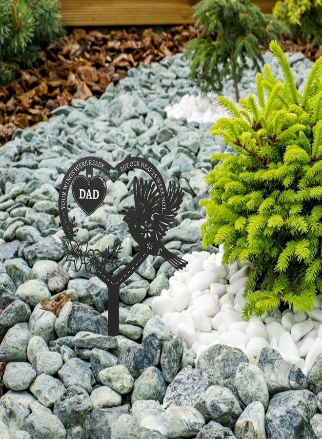 Calibron Sympathy Gifts for Loss of Dad Garden Stakes, Memorial Metal Grave Marker for Cemetery, Memorial Gifts for Loss of Father Garden Grave Decorations for Cemetery Outdoors Yard Decor - Image 5