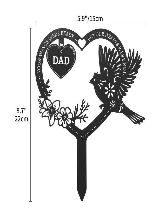 Calibron Sympathy Gifts for Loss of Dad Garden Stakes, Memorial Metal Grave Marker for Cemetery, Memorial Gifts for Loss of Father Garden Grave Decorations for Cemetery Outdoors Yard Decor - Image 2