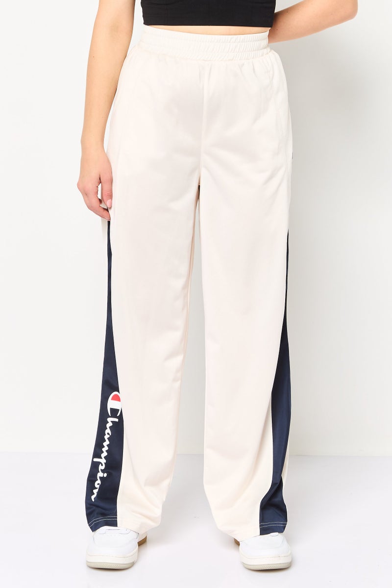 Champion Women Sportswear Fit Embroidered Logo Outdoor Track Pants, Ivory - Image 1