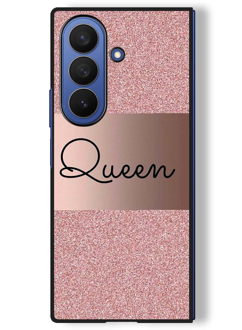 Theodor Case Compatible with Samsung Galaxy Z Fold 7 - 8 Inch Protection Shockproof Bumper Cover Queen Glitters - Image 1
