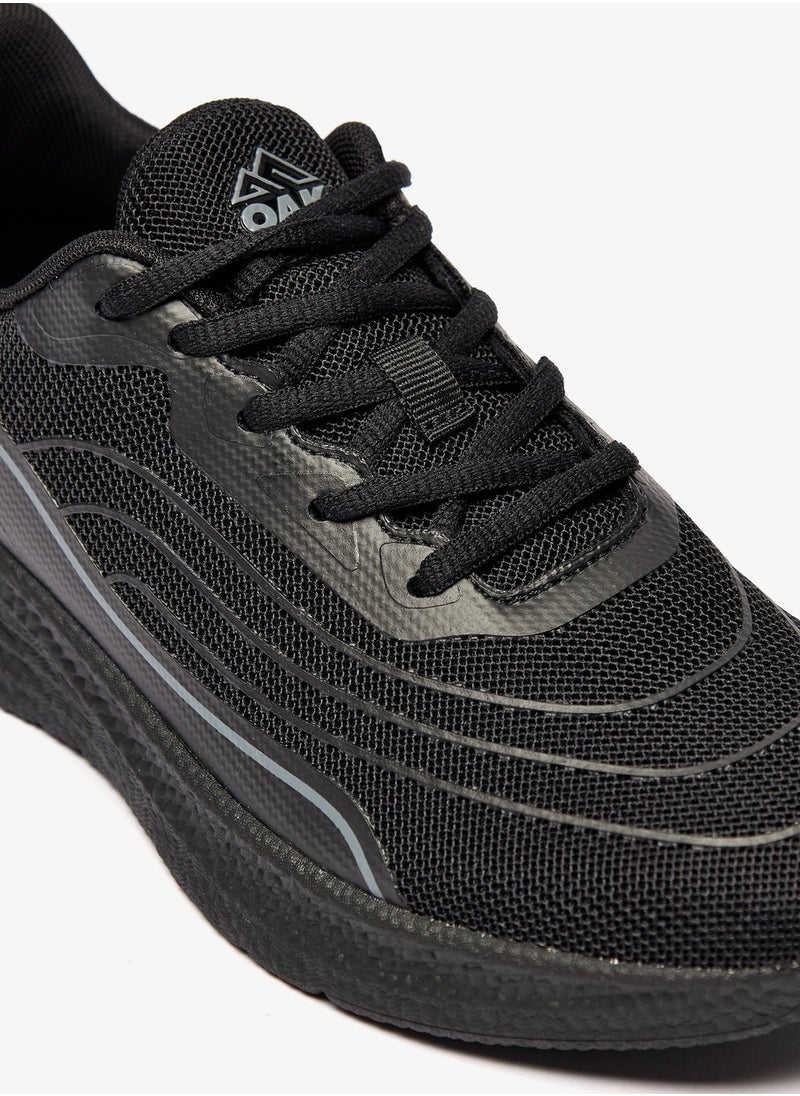 Oaklan by Shoexpress - Womens Textured Lace-Up Trainer Shoes - Image 1