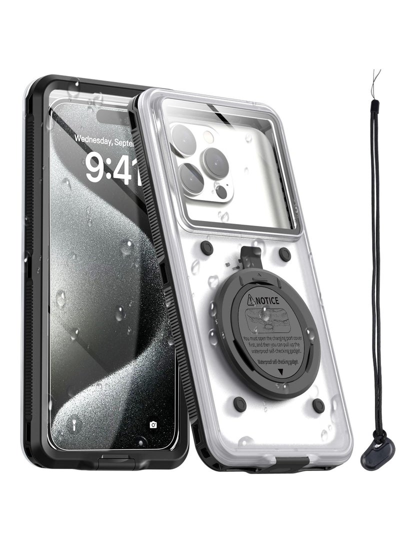SYOSI Waterproof Phone Case for Samsung,Universal Self-Check Function Underwater Pouch Dry Bag Beach Travel Essentials Snorkeling Case for Samsung S24/S23/S22/and for Samsung Mobile Phones Within 6.9 inches  - Image 1