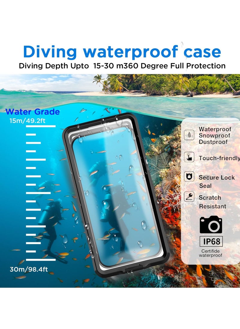 SYOSI Waterproof Phone Case for Samsung,Universal Self-Check Function Underwater Pouch Dry Bag Beach Travel Essentials Snorkeling Case for Samsung S24/S23/S22/and for Samsung Mobile Phones Within 6.9 inches  - Image 3
