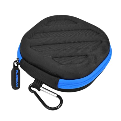 FLORICAN Earphone Case - Multi Purpose Storage Case with Carabiner Hook, Travel Organizer for Headphone, Pen Drives, Memory Card, Cables (Blue) - Image 1