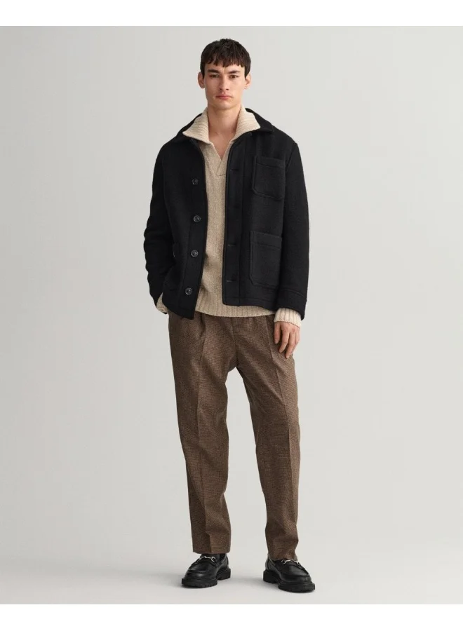 غانت Gant Relaxed Fit Slub V-Neck Polo Sweater