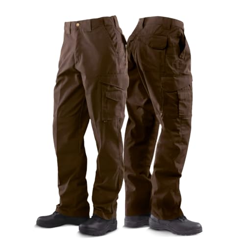 Tru-Spec 24-7 Original Tactical Pants for Men - Durable, Water-Resistant Cargo Work Pants with Concealed Carry and Knee Pad Openings, Brown - 36W x 32L - Image 1